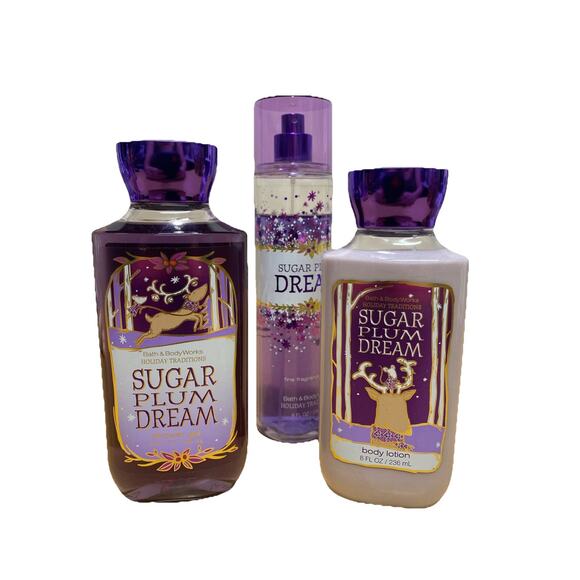 Bath & Body Works Sugar Plum Dream Body Mist, Body Lotion & Body Wash Set - Picture 1 of 2